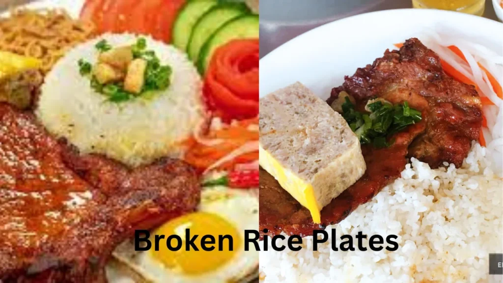 Broken Rice Plates in Com Tam Thanh